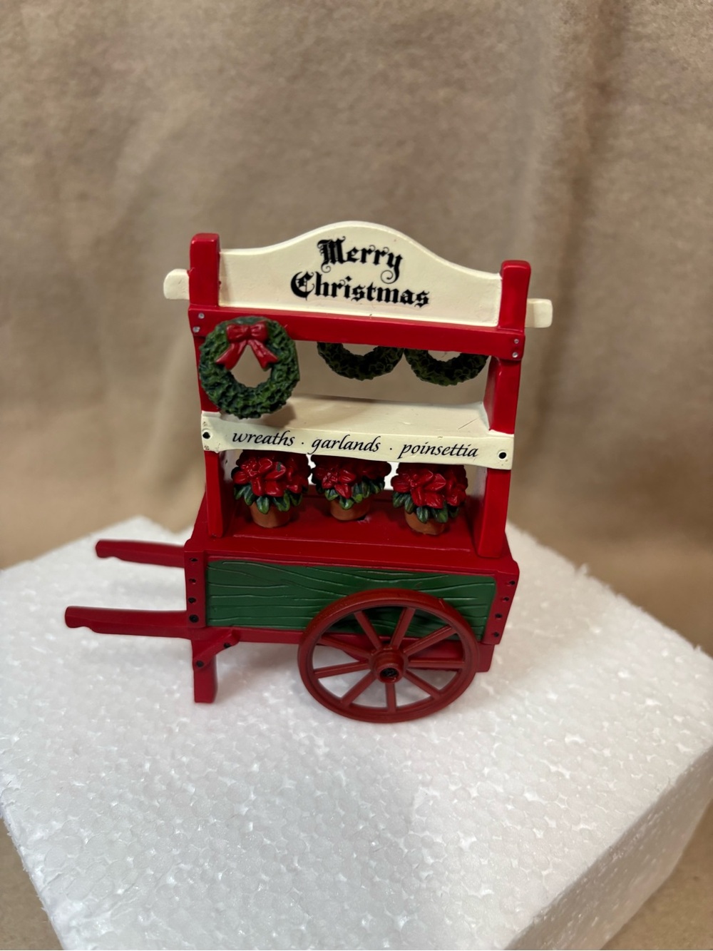 Department 56 Christmas Poinsettia Cart Village Accessory 2020